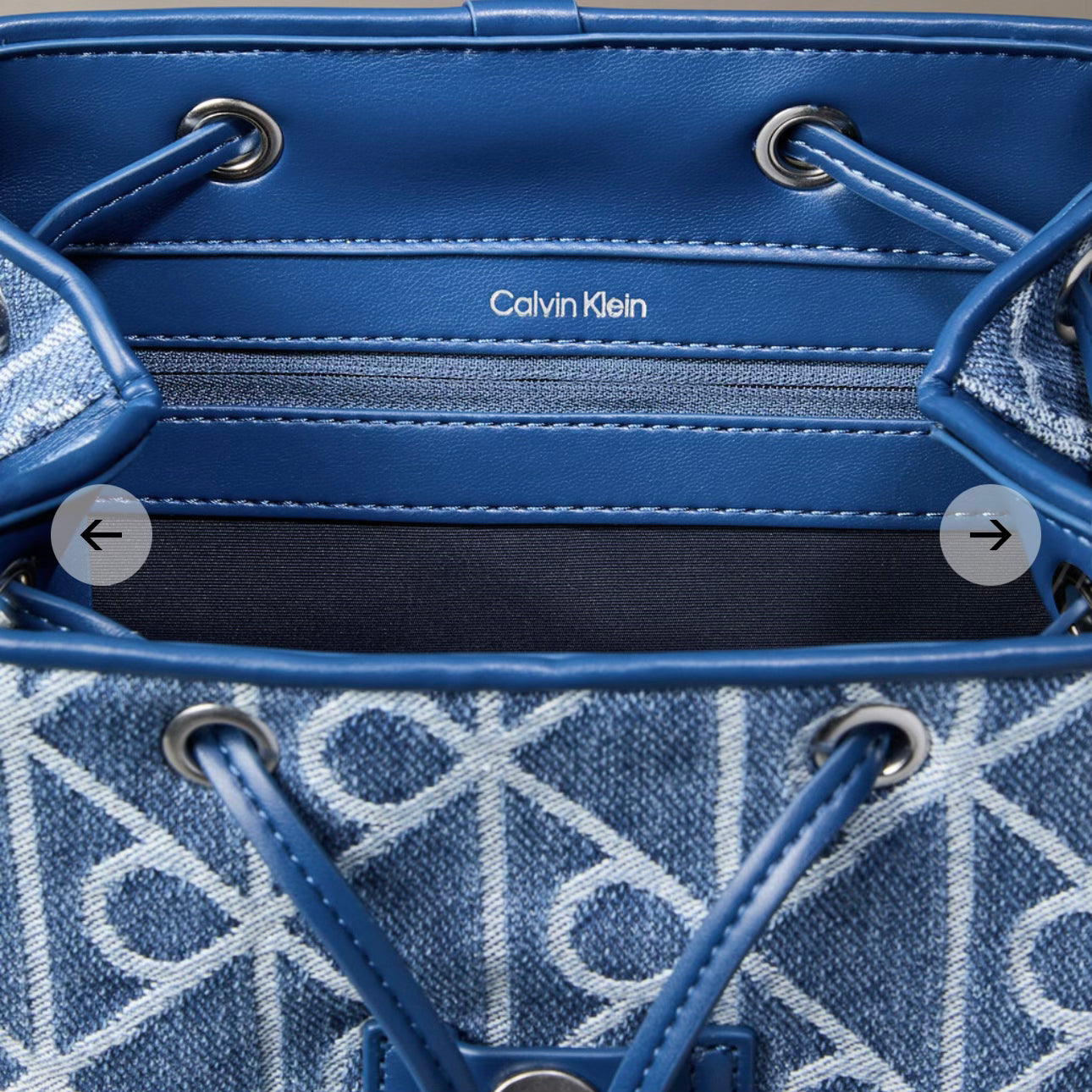 Denim Logo Jacquard Backpack