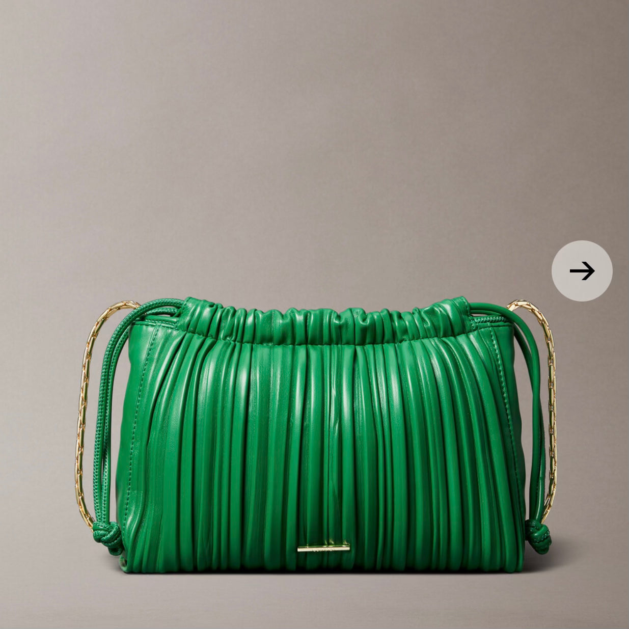 Drawstring Plisse Crossbody Bag