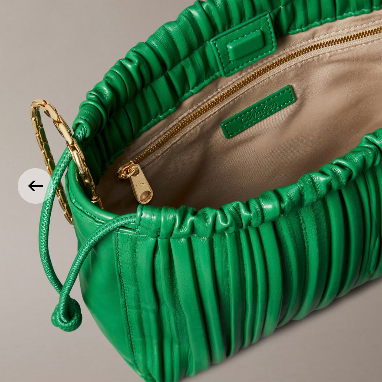 Drawstring Plisse Crossbody Bag