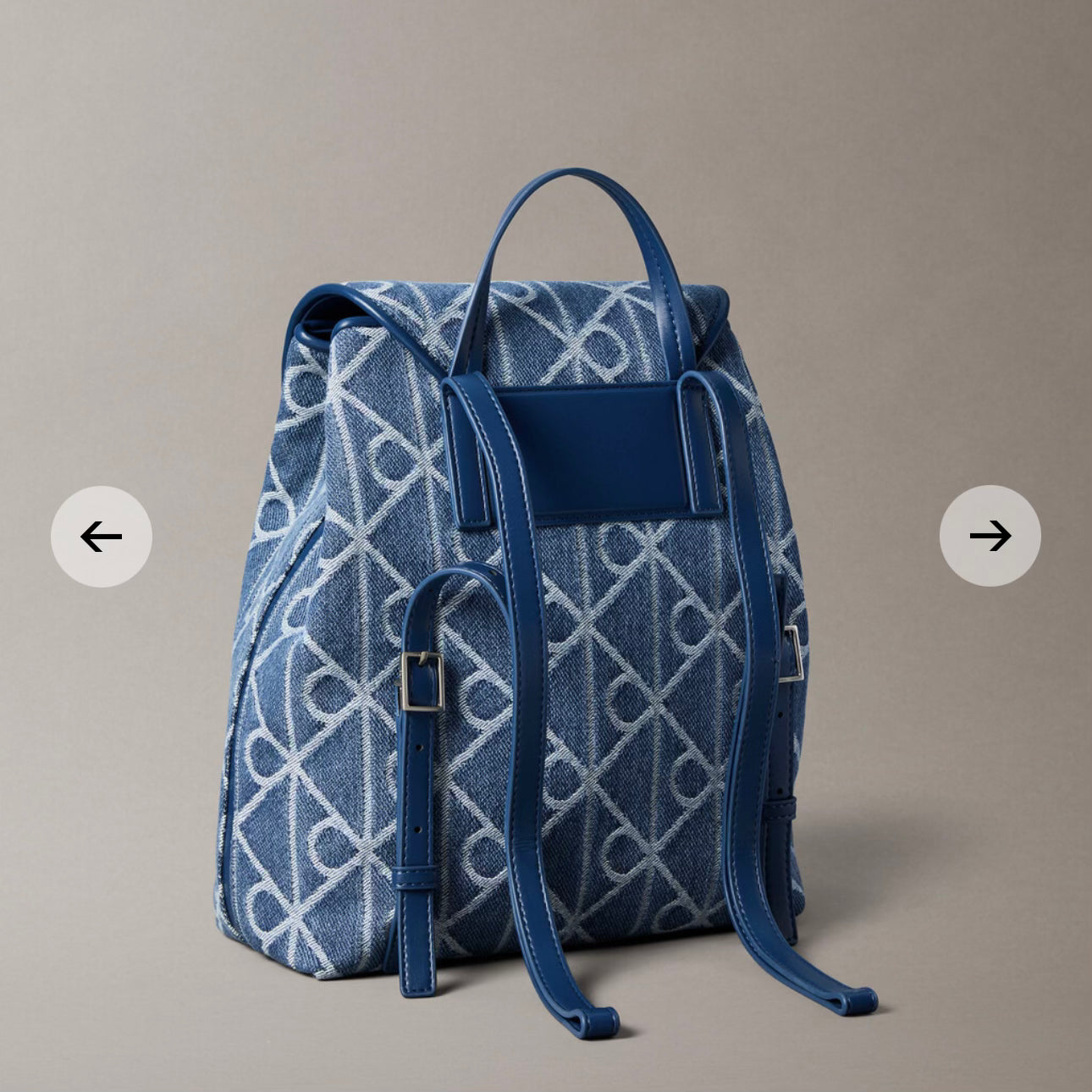 Denim Logo Jacquard Backpack